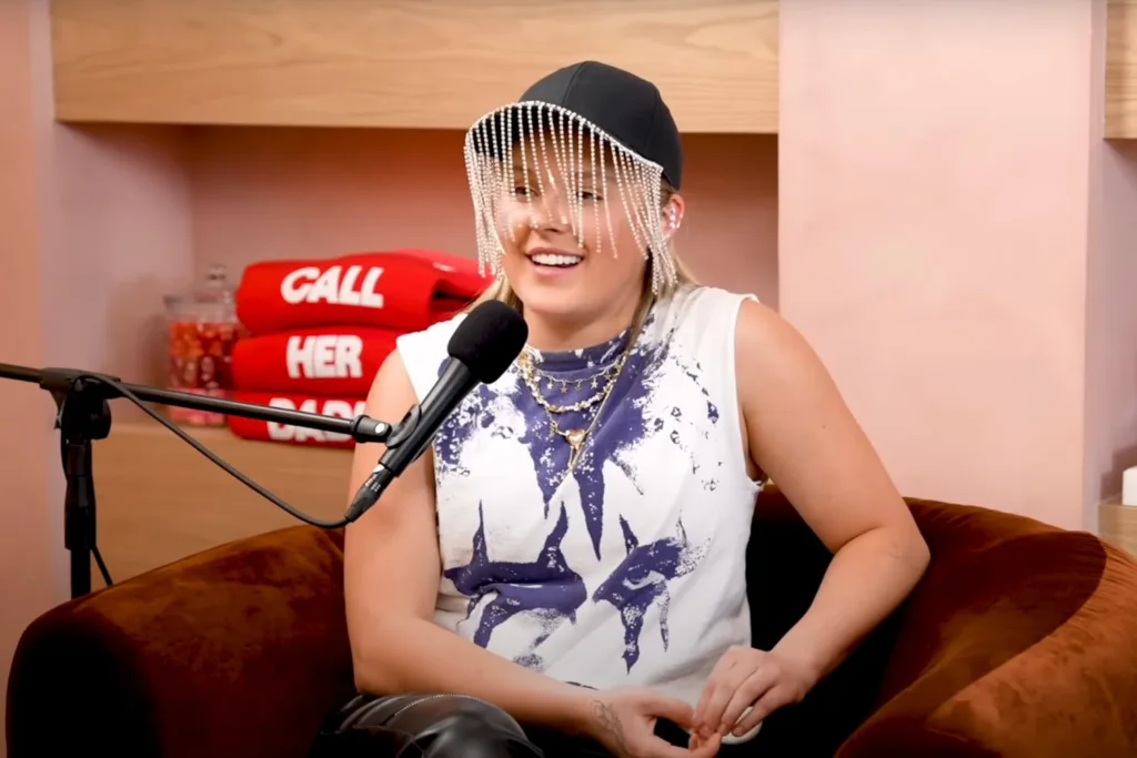 Jojo Siwa on Call Her Daddy podcast talking about motherhood and being pregnant.